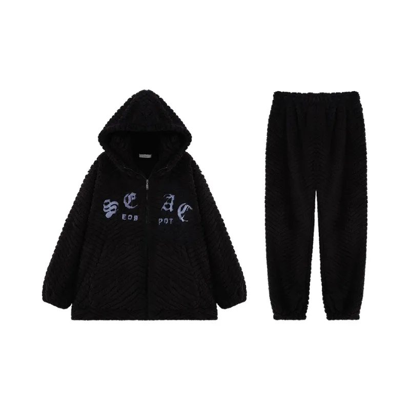 Qiao Ni Tong Pajama Set Men's Cool Black-0
