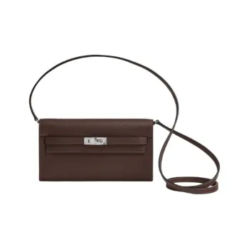 HERMES Kelly To Go Epsom Leather Shoulder Bag Crossbody Bag Women's 44 Moka Mocha
