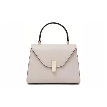 Valextra Iside Smooth Matte Calfskin Handbag, Shoulder Bag, Crossbody Bag Mini Women's Nude