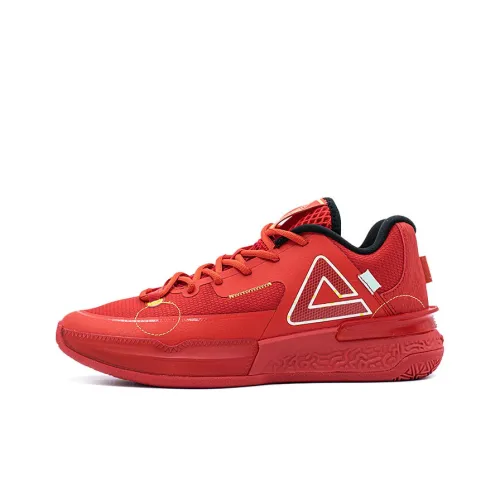 PEAK Cushioning Wear Resistant Low Top Basketball Shoes Men's Red