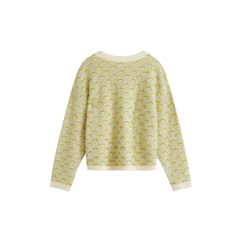 Inman Sweater Women's Tea White Green-1