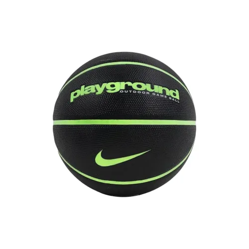 Nike PU Basketball Black Green Size 7 Training Unisex
