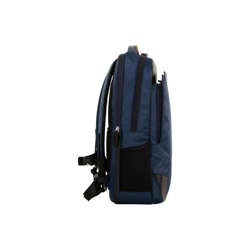 SAMSONITE Recycled Polyester Backpack Medium Size Unisex Marine Blue With Orange Accents-4
