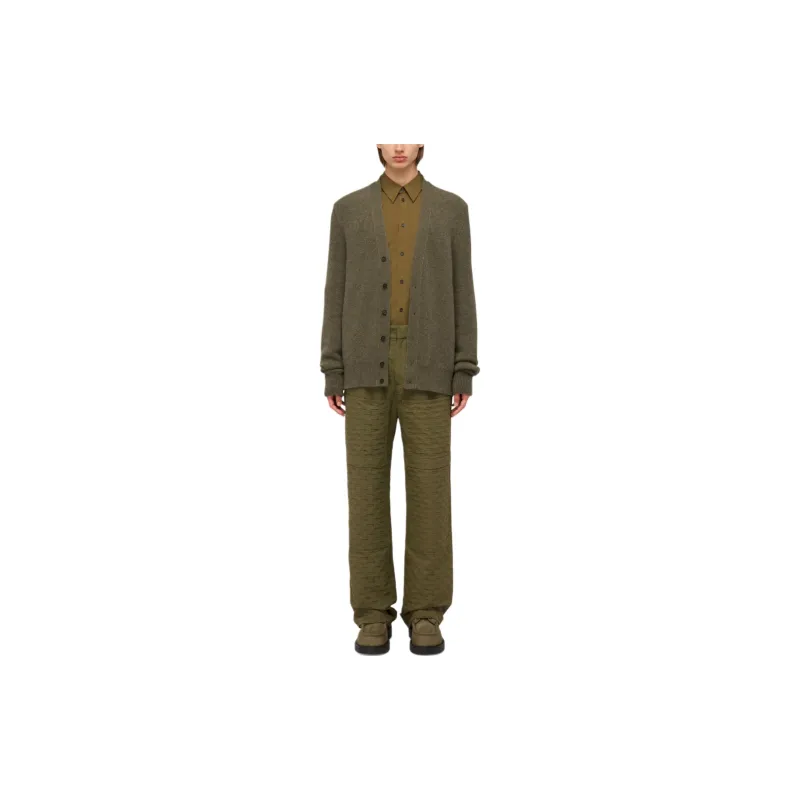 FERRAGAMO Cashmere Sweater Men's Olive Green-3