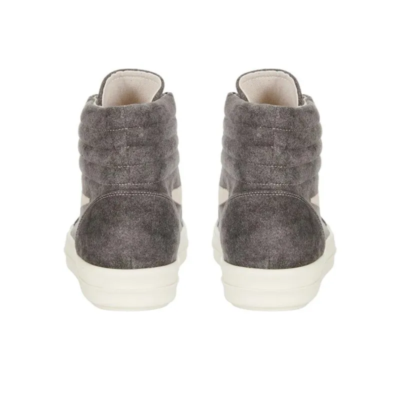 Rick Owens DRKSHDW High Top Skateboard Shoes Men's Gray-3