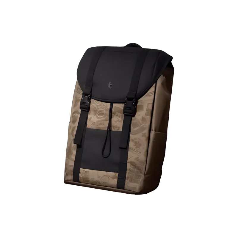 Tomtoc Nylon Fabric Backpack Tubas Unisex Brown-1