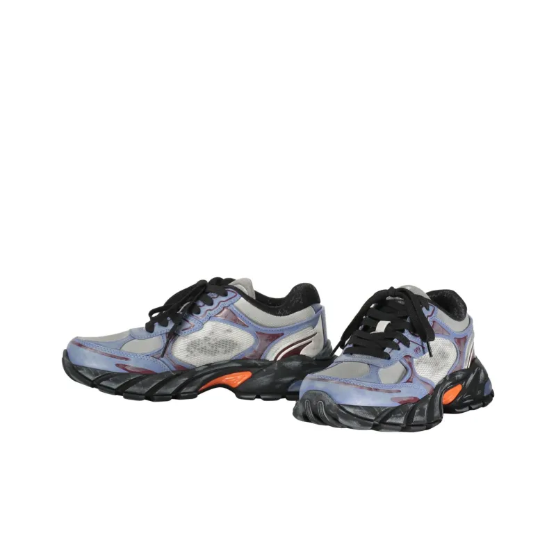 HERON PRESTON Block Stepper Slip-Resistant Breathable Low-Top Casual Shoes Men's Gray Blue-2