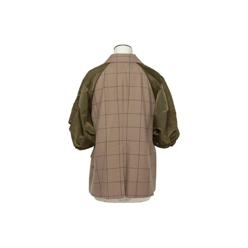 Sacai Panelled Check-pattern Blazer-1