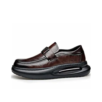 Xiwencha Men's Casual Shoes Men Low Top Black/Brown