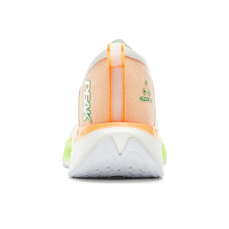 PEAK Marathon Running Shoes Men's White Orange Green-4