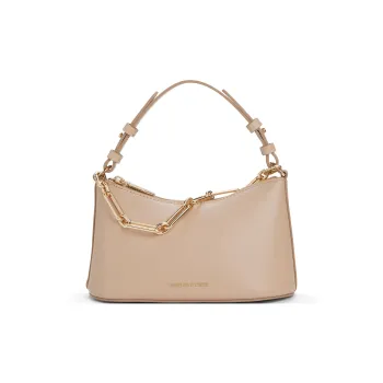 CHARLES&KEITH PU Crossbody Handbag Trumpets Women's Beige