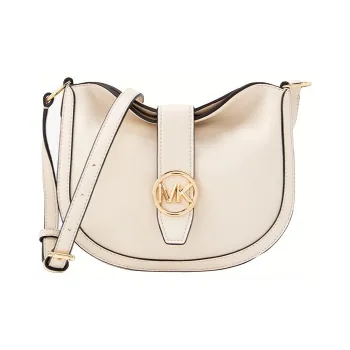 MICHAEL KORS Gabby Artificial Leather Shoulder Bag, Crossbody Bag Trumpets Women's White