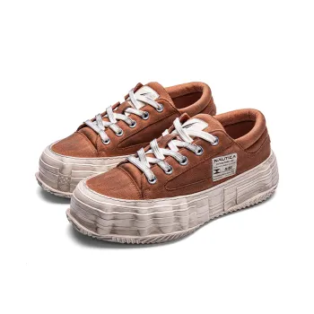 NAUTICA Distressed Beggar Shoes Anti Slip Wear Resistant Low Top Casual Shoes Men's Orange