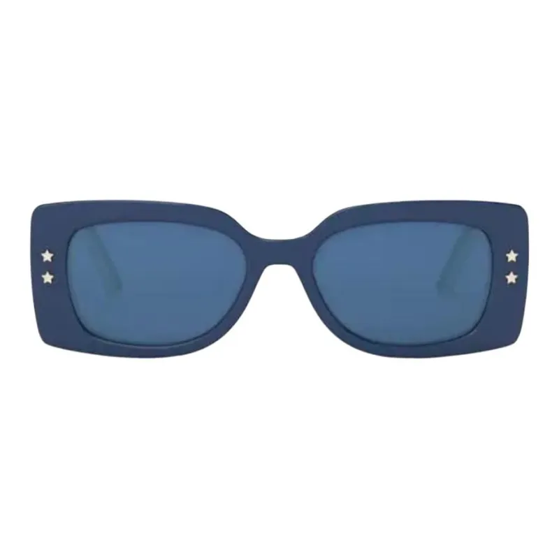 DIOR Acetate Rectangular Sunglasses Women's Blue-1