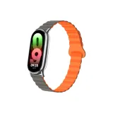 [Silicone Magnetic Loop Buckle]Gray & Orange & Silver Connector