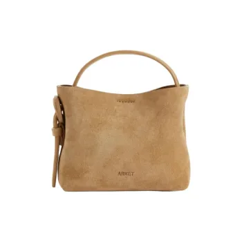 ARKET Cow Leather Tote Bag Shopping Bag Shoulder Bags Small Size Women's Beige