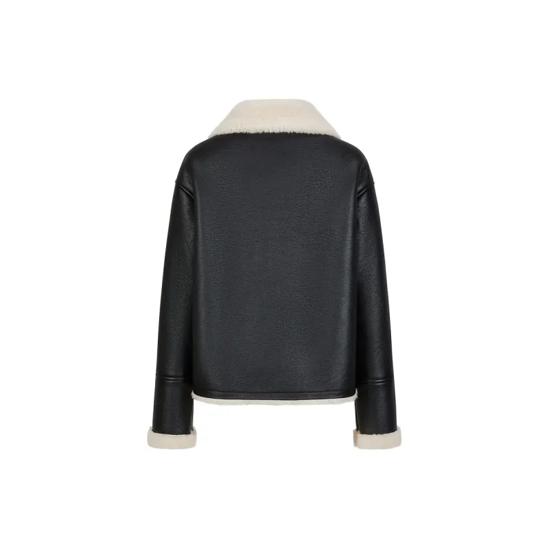 JZ. ANNAKRO Cropped Coats Women's Plain Black-1