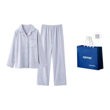 Floating Light Islands Pajama Set Women's Shopping Bag Light Purple
