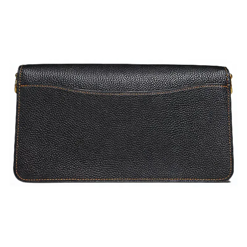 COACH Tabby Leather Shoulder Bag Crossbody Bag Medium Size Women's Black Brown-2
