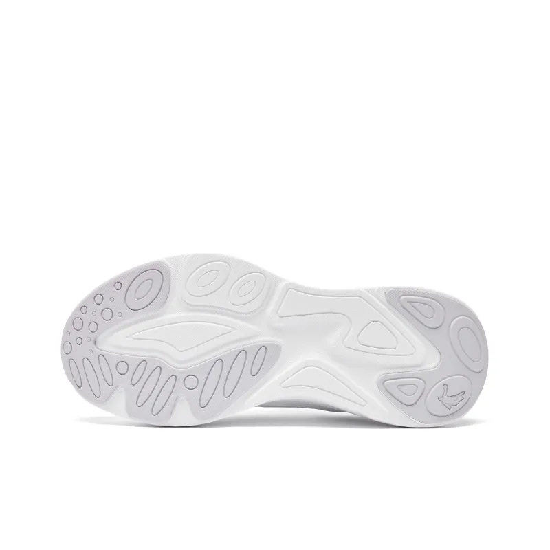 QIAODAN Cushioning Anti Slip And Wear Resistant Low Top Casual Running Shoes Women's White Purple-6