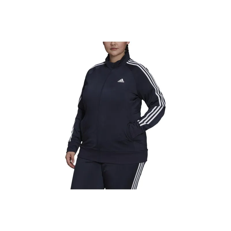 Adidas Free Shipping With AdiClub Essentials Warm-Up Tricot Slim 3-Stripes Track Jacket Plus Size-1