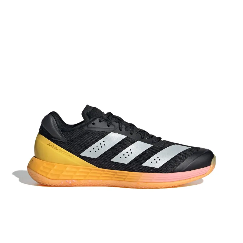 Adidas Adizero Fastcourt Anti Slip Wear Resistant Low Top Training Shoes Women's Black White Yellow-1