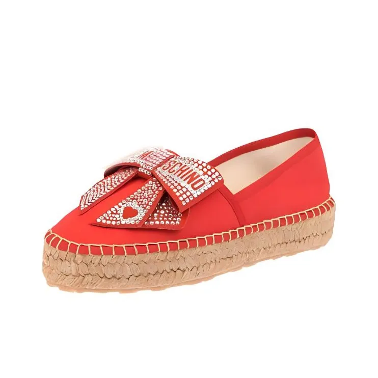 MOSCHINO Slip on Round Tip Women's Red-2