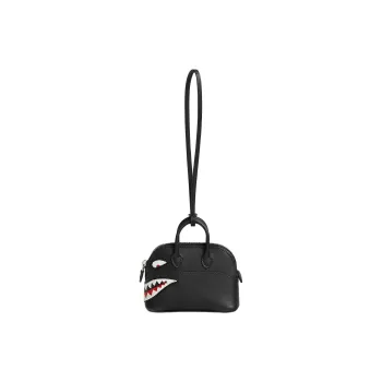 HERMES Bolide Swift Calfskin Bowling Bag, Charm Bag Accessory Women's 89 Noir Black