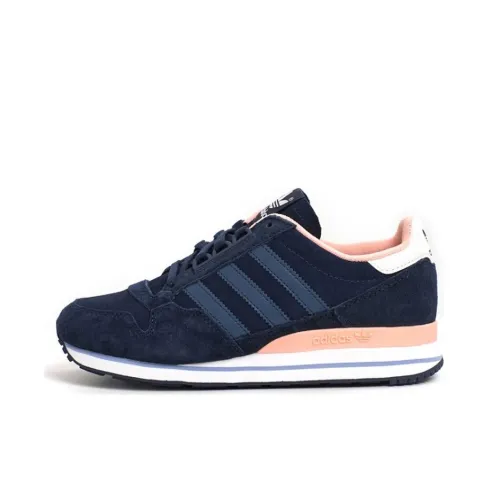 Adidas Originals ZX 500 Anti Slip Wear Resistant Low Top Running Shoes Women's Dark Blue