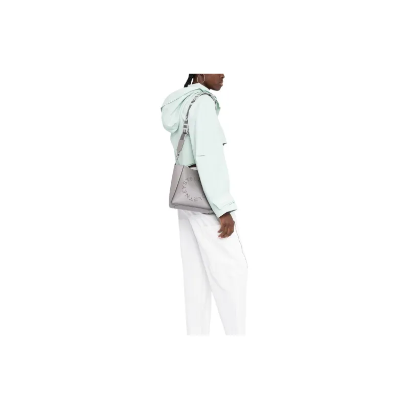 Stella McCartney Leather Crossbody Bag, Shoulder Bag Women's Gray-4