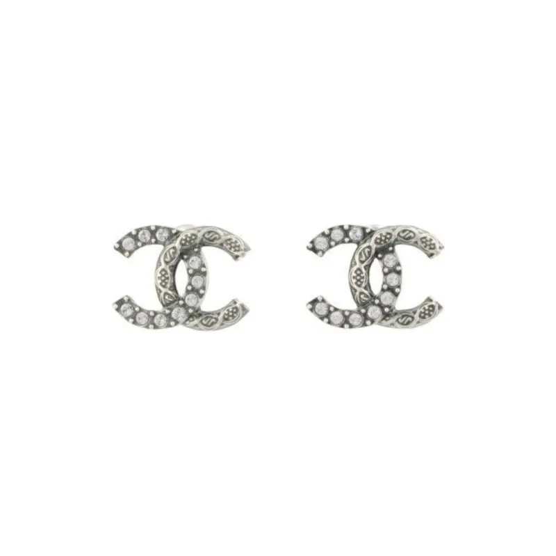 CHANEL Metal Earrings Women's Silver-0