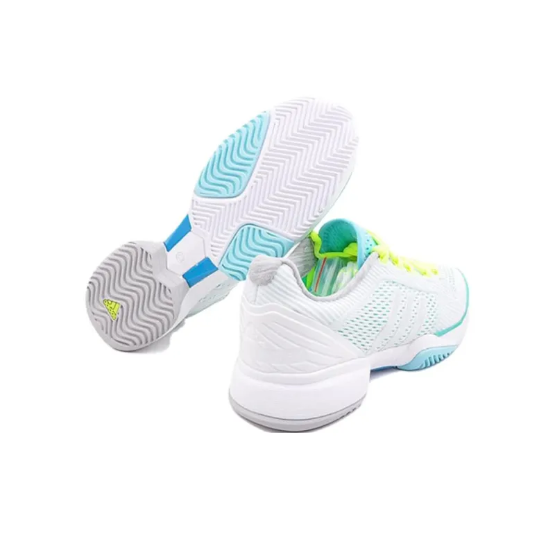 Adidas ASMC Anti-Slip Wear-Resistant Low-Top Tennis Shoes Women's White Blue-3