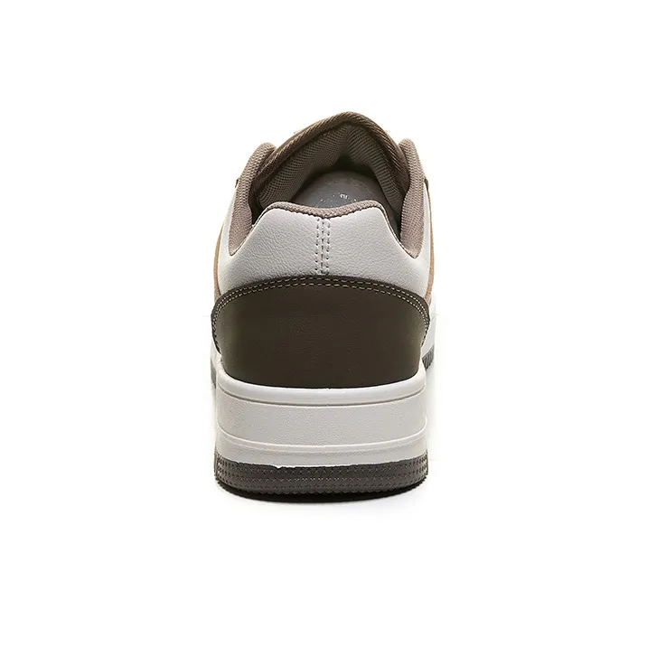 Warrior Air Force 1 Height Increasing Wear Resistant Low Top Skateboard Shoes Men's Beige Brown-3