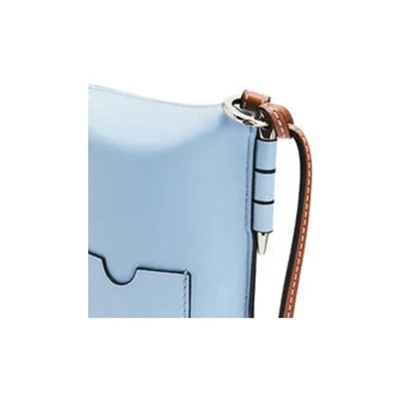 LOEWE Calfskin Cell Phone Pouch Shoulder Bag Crossbody Bag Women's Candy Color/Light Blue-3