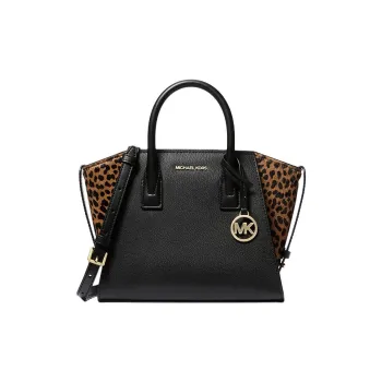MICHAEL KORS Avril Cow Leather Handbag, Shoulder Bag, Crossbody Bag Small Size Women's Black & Multicolor