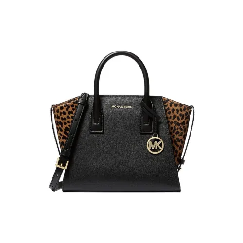 MICHAEL KORS Avril Cow Leather Handbag, Shoulder Bag, Crossbody Bag Small Size Women's Black & Multicolor