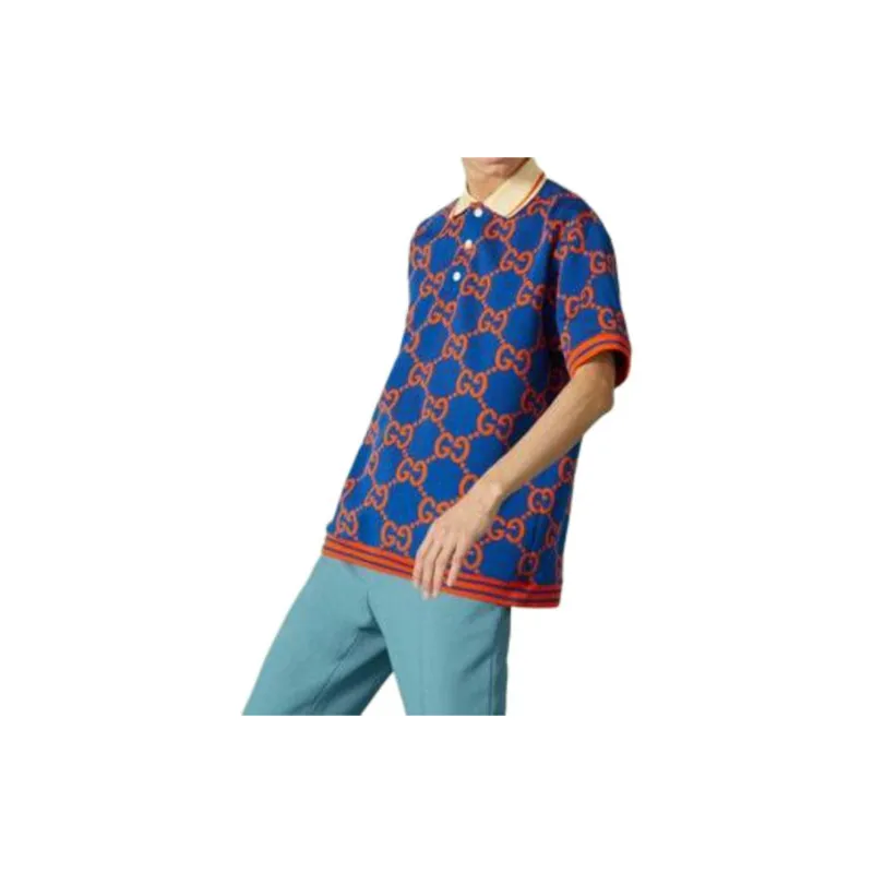 GUCCI Gg Jacquard Polo T Shirt-3