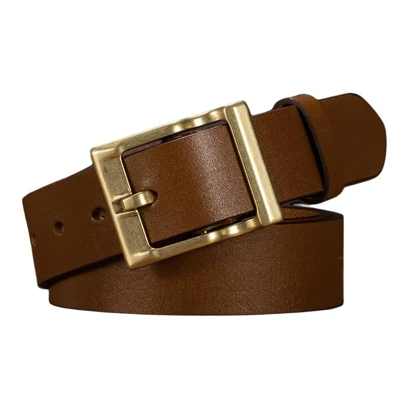 JEANSWEST Cow Leather Belts Men's Width  3.8cm-1
