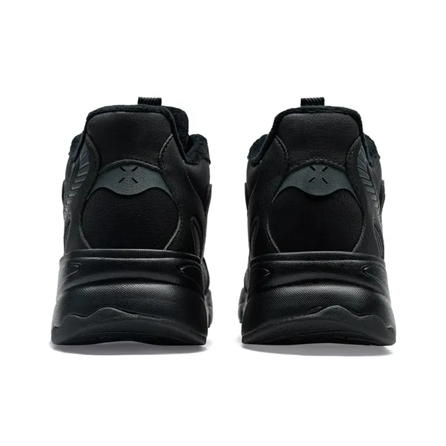 XTEP Nomadic Warm Wear Resistant Slip Resistant Mid Top Casual Shoes Men's Black-5