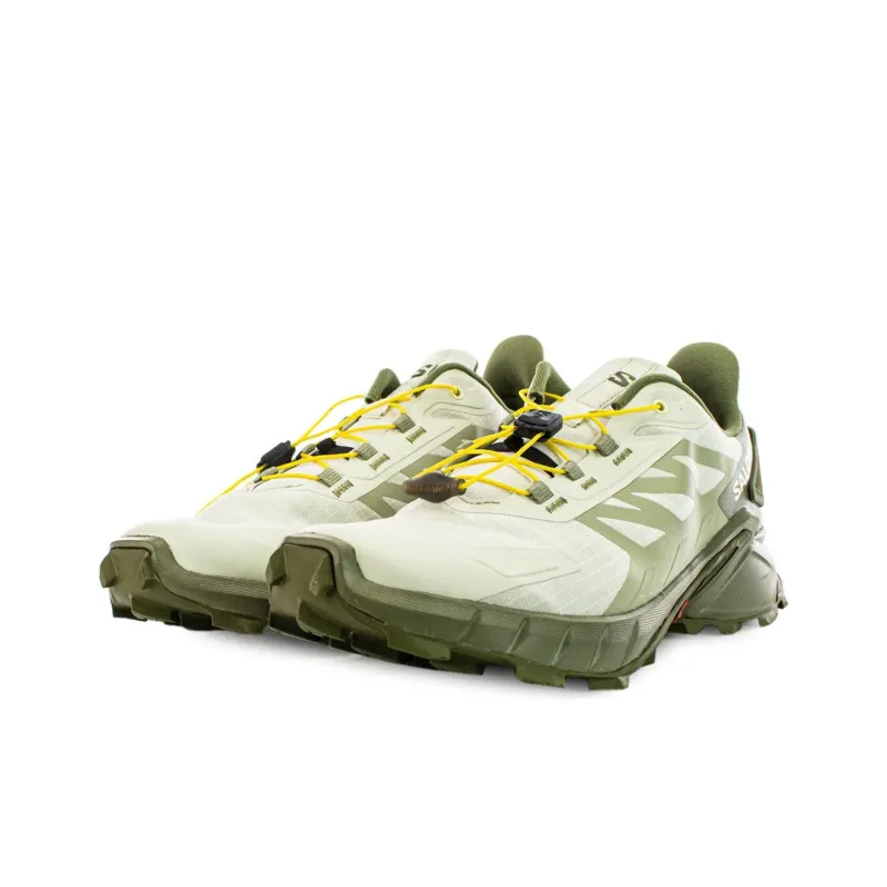 SALOMON Supercross 4 Anti-Slip Wear-Resistant Low-Top Running Shoes Men's Cream Green-1