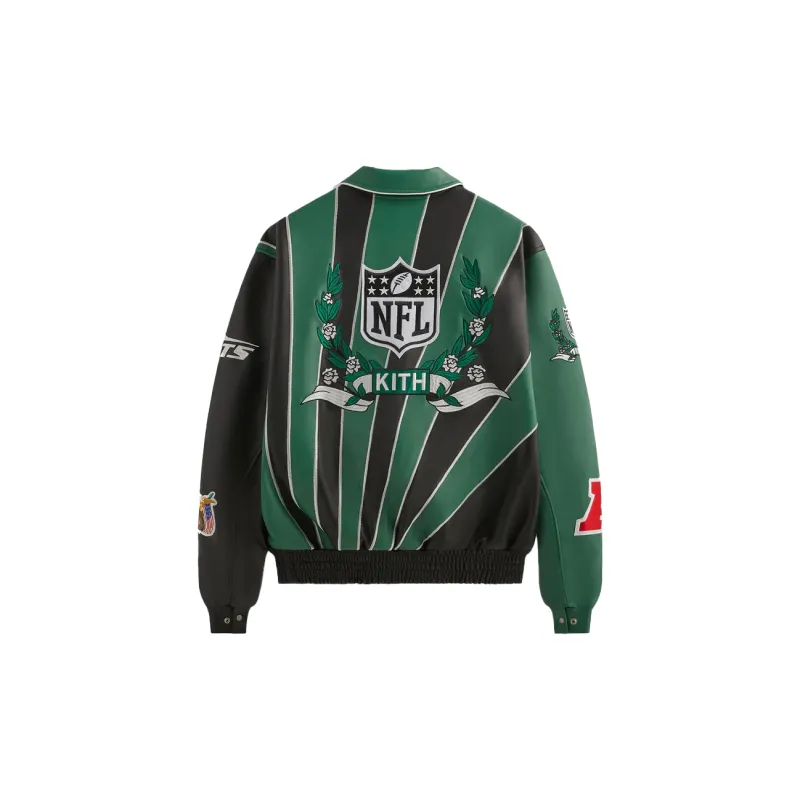KITH X Jeff Hamilton Nfl Jets Leather Varsity Jacket-1