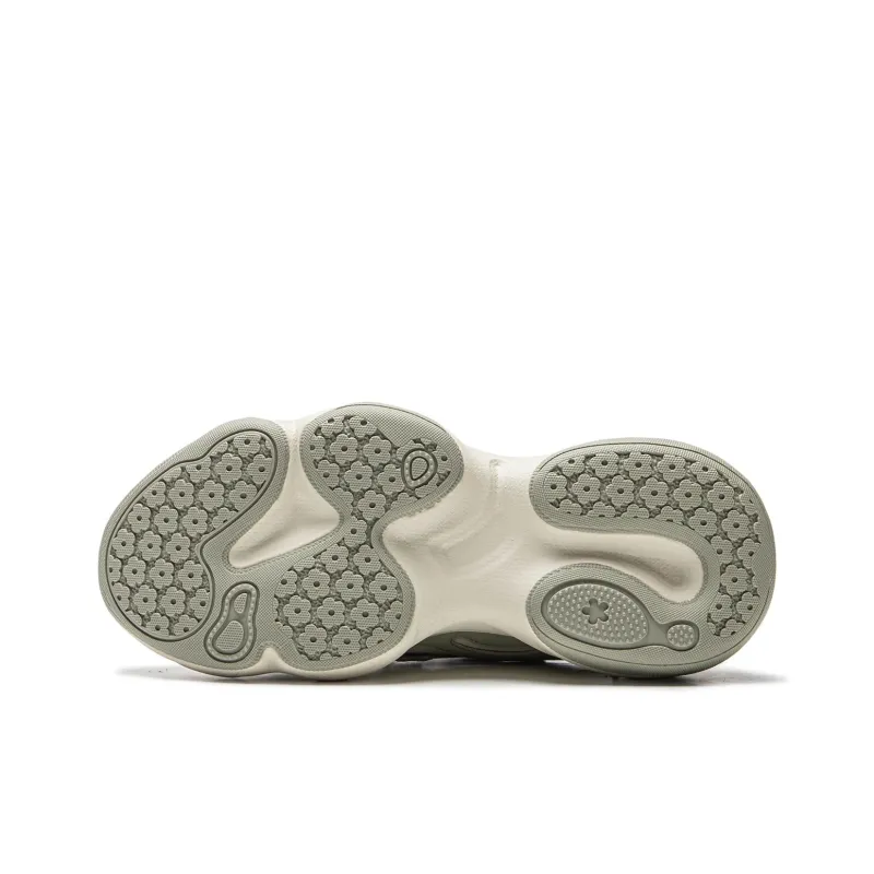 LiNing Honey V2 Slip Resistant Height Increasing Low Top Casual Shoes Women's Green Gray-5