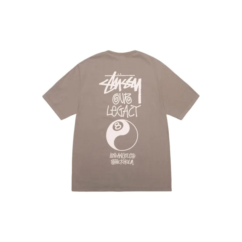 Stussy X Our Legacy Work Shop 8 Ball Yin Yang Pigment Dyed Tee-5