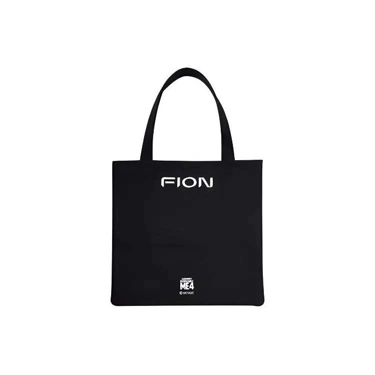 FION Canvas Canvas Bag Tote Bag Shopping Bag Handbag Shoulder Bag Regular Unisex Black-1