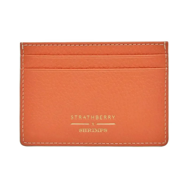 Strathberry Calfskin Card Holder Women's Orange-1