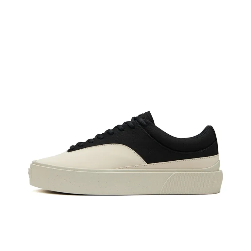 EQLZ EQUALIZER Fault 22 Anti Slip Wear Resistant Low Top Skateboard Shoes Unisex Black White-0