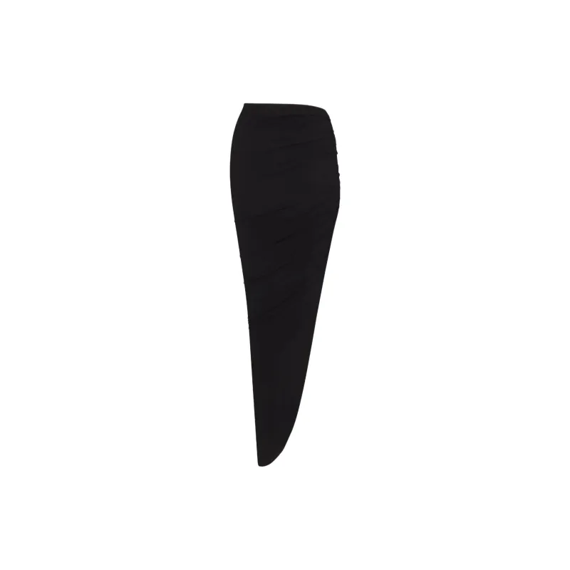 Khy x ATLEIN FW24 DROP 012 Ruched Maxi Skirt Casual Long Skirts Women's Black-1