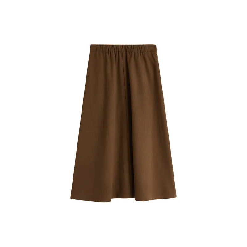 Inman Casual Short Skirts Women's Mercerized Brown-1
