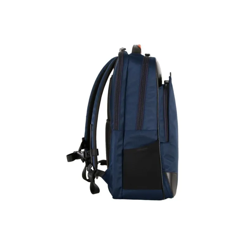 SAMSONITE Recycled Polyester Backpack Large Size Unisex Marine Blue With Orange Accents-3