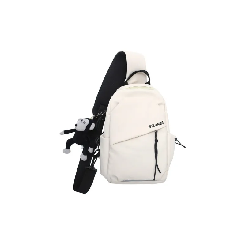 Techson Nylon Sling Bag Regular Unisex Black Green Blue Ecru-6